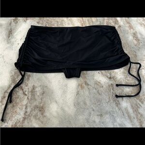 Black Ruched Swim Skirt